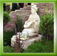 Каменные и глиняные садовые скульптуры
